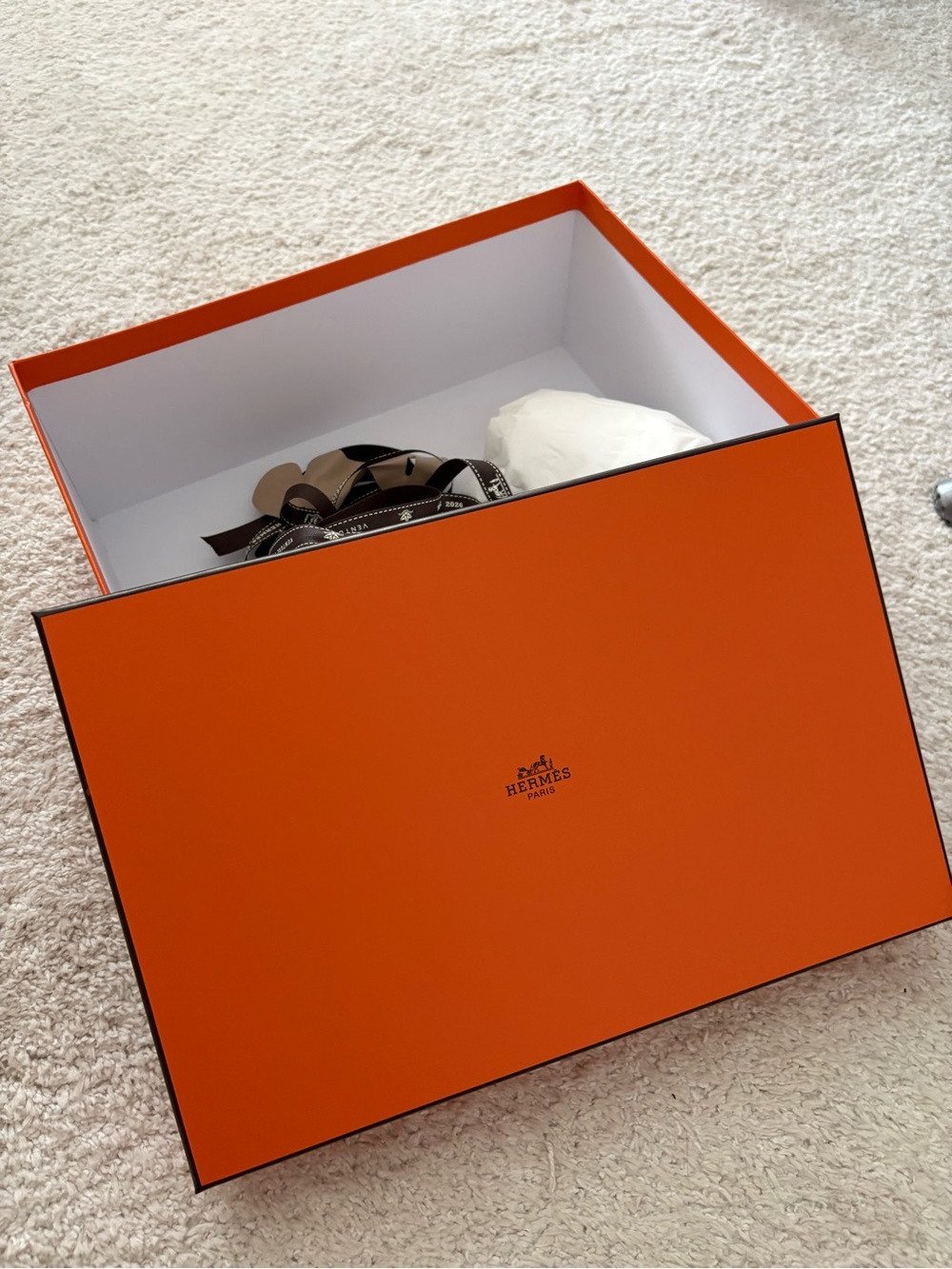 Hermes Shoe or Gift Box with Ribbon